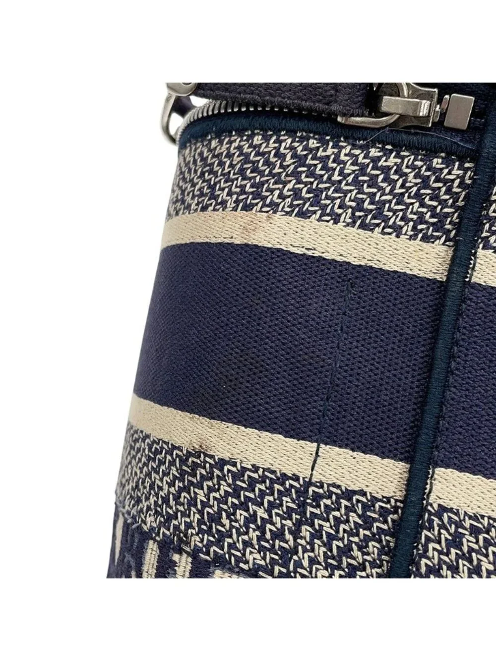 Dior Handbag Oblique Embroidered Travel Vanity Bag Medium Canvas